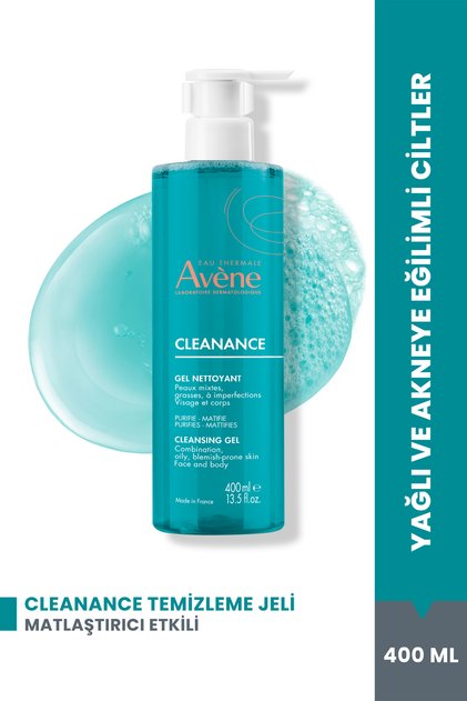 Cleanance Yağlı Ve Akneye Eğilimli Ciltler İçin Matlaştırıcı Temizleme Jeli 400 ml