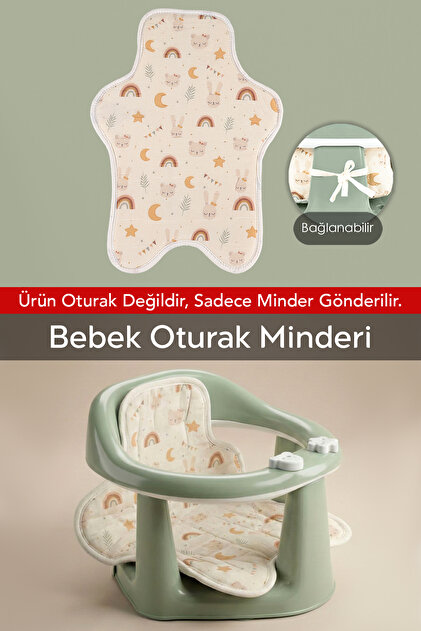 Yıldız Şekilli Bebek Minderi - Yıkanabilir Bebek Minderi