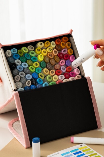 PAPERORA 80'li Çift Uçlu Alkol Bazlı Marker Kalem Seti – Fine +