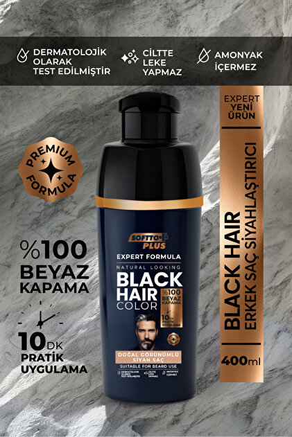 Softto Plus Expert Men Black Hair Color – Siyah Geliştirilmiş