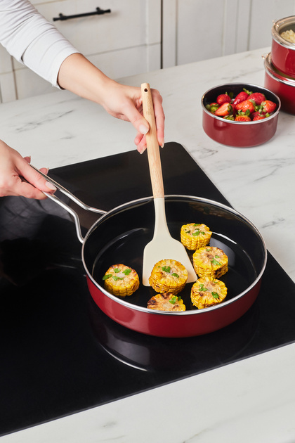 Karaca Erva Emaye İndüksiyon Tabanlı 14 Parça Tencere Çeyiz Seti