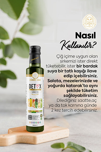detox Zühre Ana Detox Gold Sirkesi Doğal Fermantasyon 250 Ml - Fiyatı