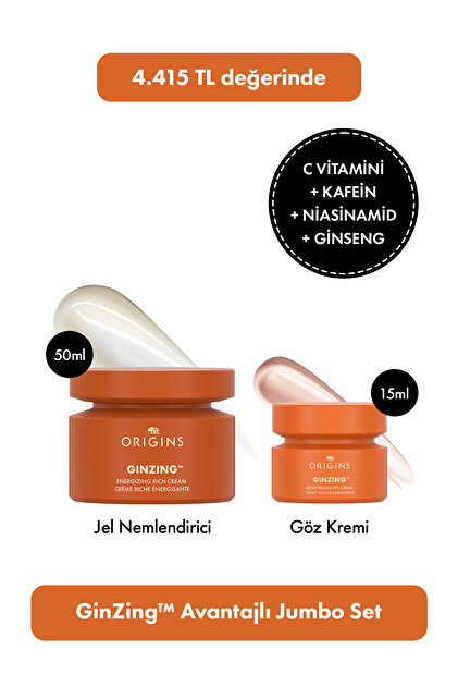Origins C Vitamini & Niasinamid içeren GinZing™ Favori Nem İkilisi