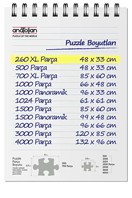 Anatolian Puzzle 260 XL Parça Yapboz Puzzle - Enerjik Kediler 3336