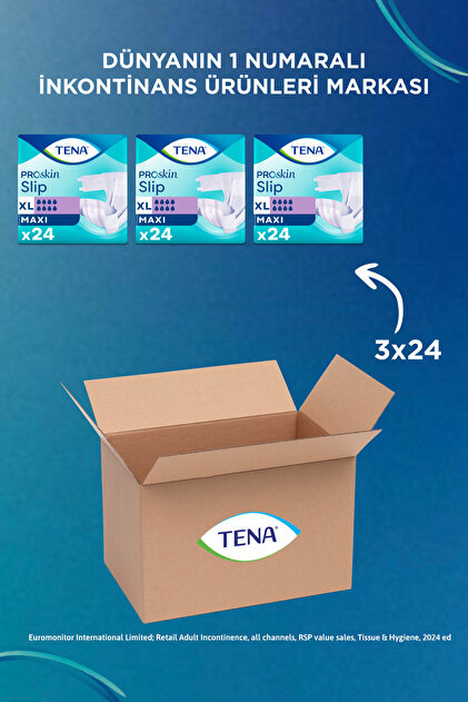 Tena Slip Maxi Bel Bantlı Hasta Bezi, En Büyük Boy (xl), 8 Damla