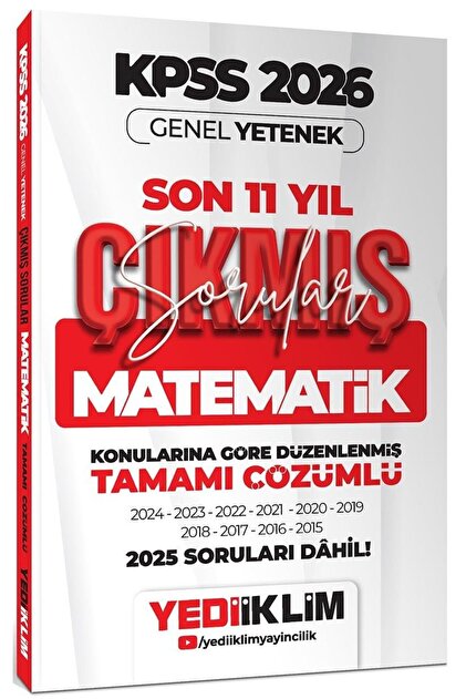 Yediiklim Yayınları 2026 KPSS Genel Yetenek Matematik Konularına ...