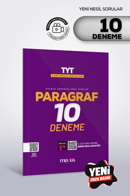 TYT 2027 Paragraf 10 Deneme Yeni Nesil Tamamı Video Çözümlü Marka Yayınları
