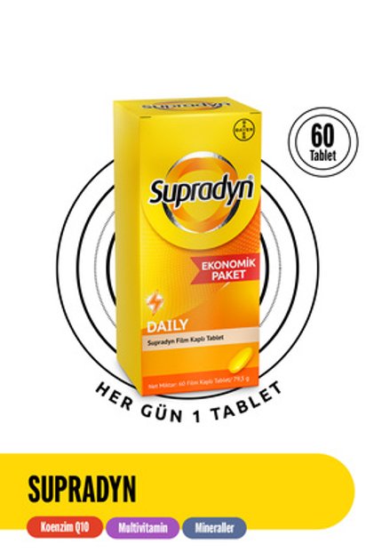 60 Film Kaplı Tablet Koenzim Q10, Multivitamin Ve Mineral Içeren Gıda Takviyesi