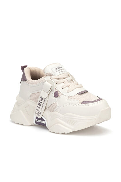 Dark Seer Kids DS 2051 Bej Mor Çocuk Sneaker Günlük Spor Ayakkabı