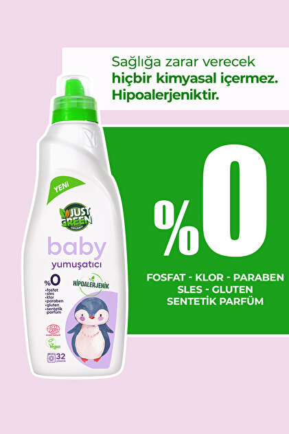 Just Green Organic Baby Çamaşır Yumuşatıcı - Bebekler Için %100