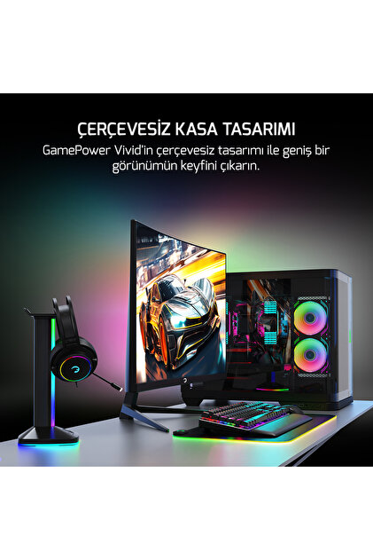 Gamepower Vivid T40 24'' Curved RGB 180Hz 0.5ms FHD Va Panel 2x2W