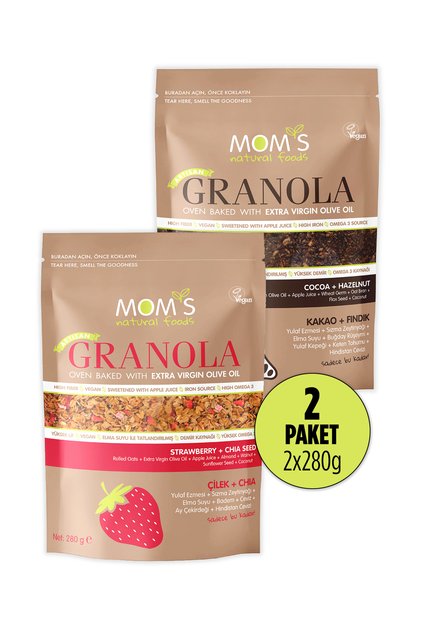 2-Pack Granola - Strawberry Chia 280 g - Cocoa Nut 280 g