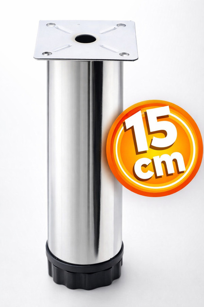 Badem10 Akça Ayarlanabilir Metal 15 Cm Krom Mobilya Kanepe Koltuk