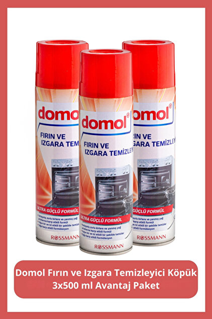 プロミスドロー　3枚 Domol Fırın Ve Izgara Temizleyici Köpük 3x500 ml Avantaj Paket