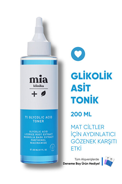 mia klinika %7 Glikolik Asitli Arındırıcı ve Gözenek Sıkılaştırıcı