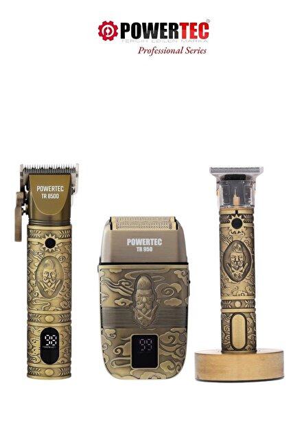 Powertec Profesyonel Erkek Bakım Seti, TR-8500/TR-1818/TR-950