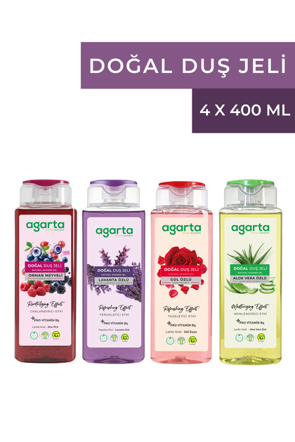 4 Lü Set Doğal Duş Jeli 4*400 Ml