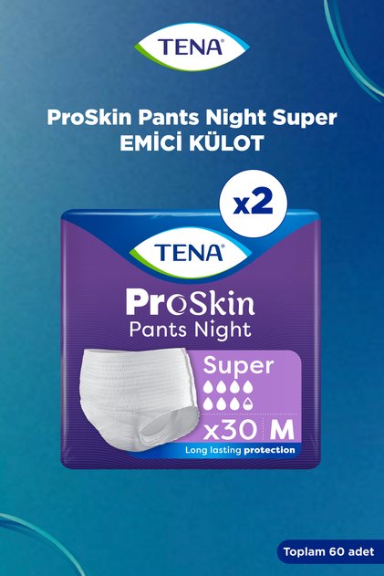 ProSkin Pants Night Super Geceye Özel Emici Külot 7.5 Damla M - 30'lu 2 Paket (60 Adet)