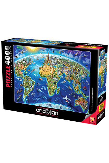 EDUCA Puzzle The World, Executıve Map 4000 Parça Puzzle - Fiyatı