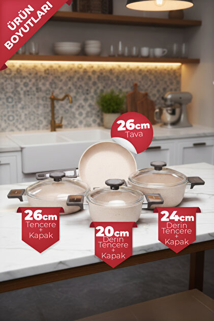 Aryıldız Vortex Cappuccino 7 Parça Tencere Seti - Fiyatı, Yorumları