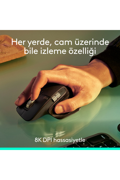logitech MX Master 3S Bluetooth Edition Performans 8000 DPI Optik