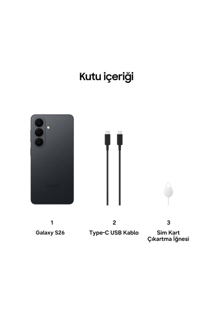 Samsung Galaxy S26 12GB/256GB Siyah Cep Telefonu - Fiyatı, Yorumları