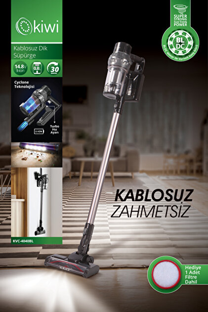 KX33様 Kiwi Kvc-4040 Kablosuz Dikey Süpürge Gri - Fiyatı, Yorumları
