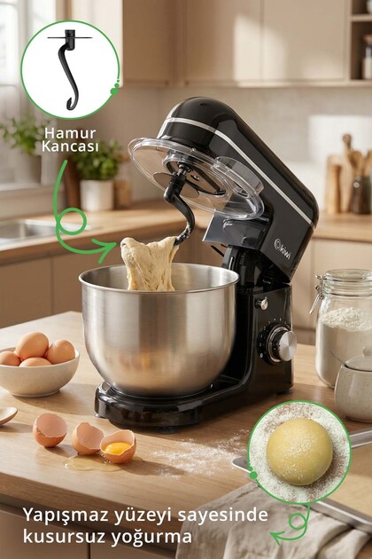 Kiwi Hamur Şekillendirici / Yoğurma 5,3 Lt 1300w 8 Hız Kademeli