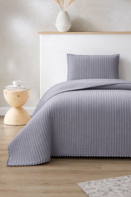 Venice Fiber Filled Single 180X240 cm Bedspread Anthracite
