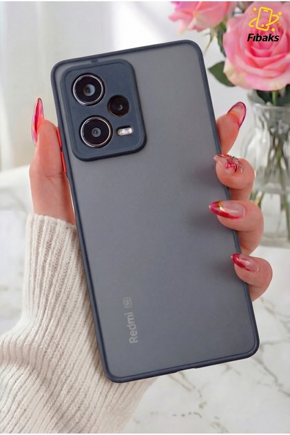 Redmi Note 12 Pro 5g Kılıf Mat Parmak Izi Yapmaz Kamera Korumalı Renkli Tuşlu Kap