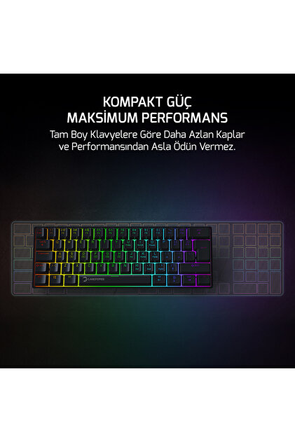 Gamepower Lyra RGB 60M 62Tuş Siyah Mekanik Kablolu Blue Switch