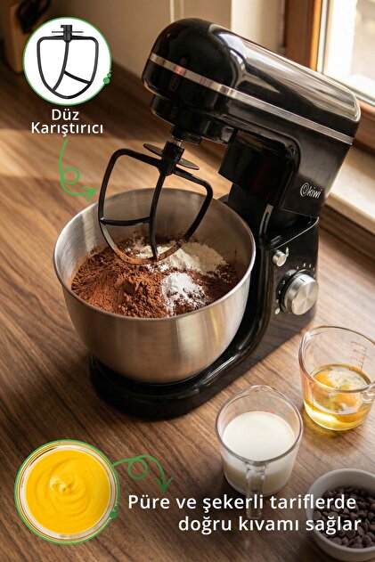 Kiwi Hamur Şekillendirici / Yoğurma 5,3 Lt 1300w 8 Hız Kademeli
