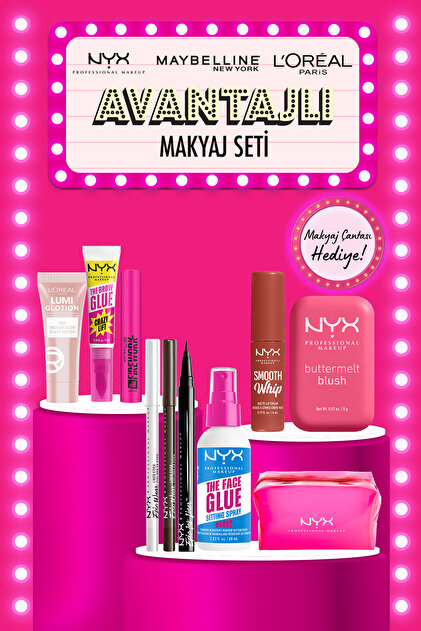 化粧品セット YUKARI様用 NYX Professional Makeup NYX Tüm Ürünlerim Çantamda Makyaj Seti