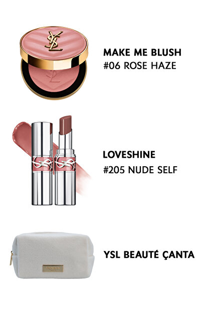 Yves Saint Laurent Rose Glow Çanta Hediyeli Makyaj Seti - Make Me