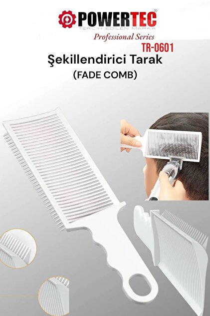 Special brush 白たてがみ【むぎ】 Powertec TR-0601 Şekillendirici Tarak (Fade Comb) - Fiyatı, Yorumları