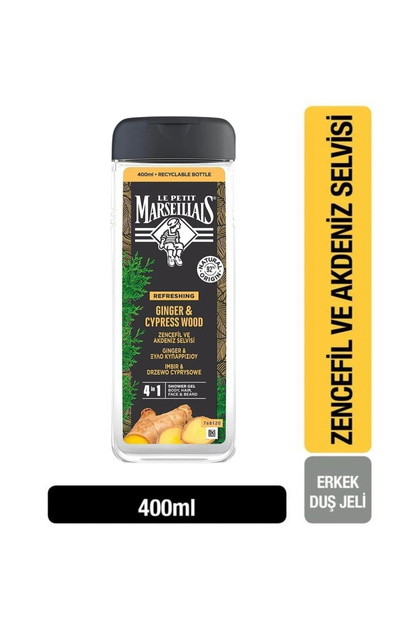 Le Petit Marseillais Men Duş Jeli Zencefil & Akdeniz Selvisi 400