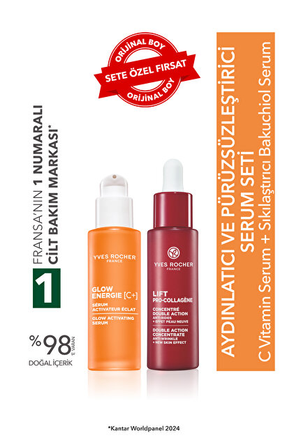 Yves Rocher Aydınlatıcı ve Pürüzsüzleştirici Serum Seti-C Vitamin