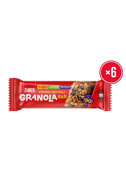Granola bar red fruity 25g x 6 pieces