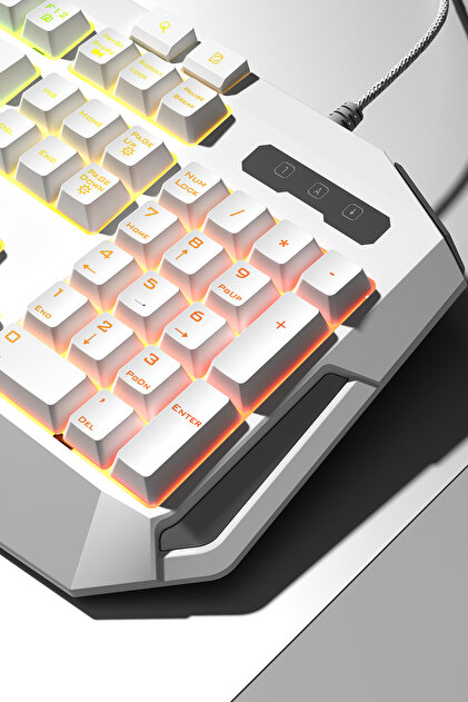 Rampage KM-34 GLARE Beyaz Usb RGB Aydınlatmalı Q 12800 DPI Mouse