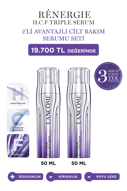 Lancome Renergie Triple Serum 2'li Avantajlı Cilt Bakım Seti