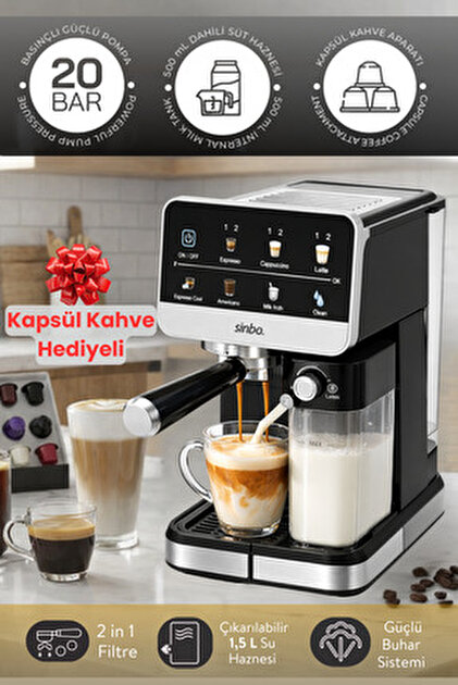 Kiwi Kcm-7597 Multikapsül Kahve Makinesi Beyaz Nespresso / Tchibo