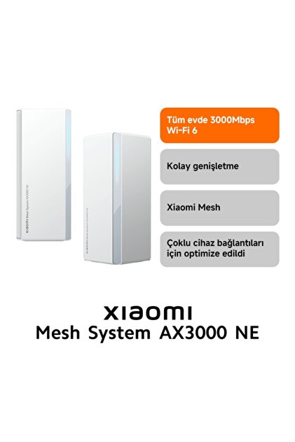 Xiaomi Mesh System AX3000 NE (2'li Paket) Wi-Fi 6 Gigabit Tüm Ev