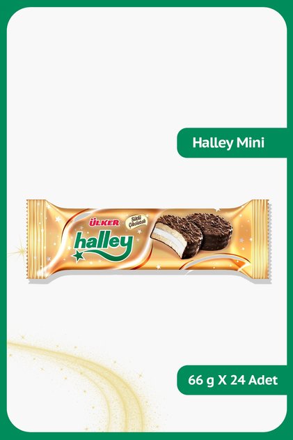HALLEY Mini Bisküvi - Sütlü Çiklatalı - 66 gram - 24 Adet
