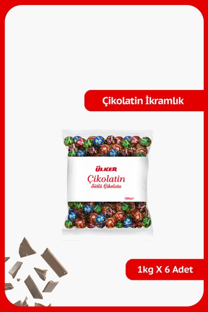 ÇİKOLATİN İkramlık Sütlü Çikolata - 1kg - 6 Adet