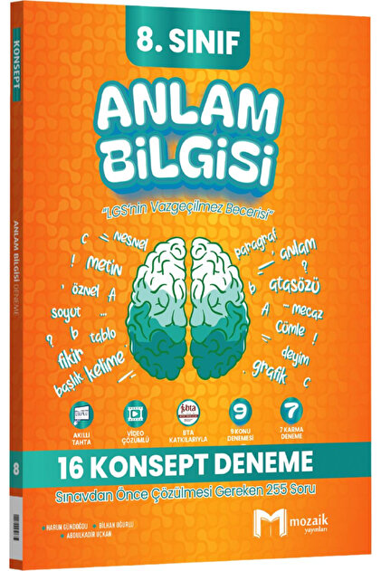 Mozaik Yayınları Mozaik Yayınları 8. Sınıf LGS Anlam Bilgisi 16 lı