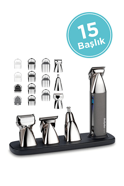 babylclub 上 ブラック Babyliss Super X Metal 15 Başlık Japon Çelik Bıçak Islak Kullanım