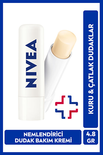 NIVEA Nemlendirici Dudak Bakım Kremi Med Repair 4.8 gr,Hassas,Kuru