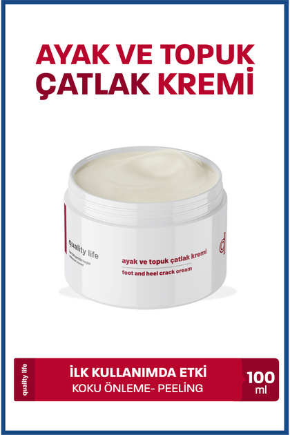 Ayak ve Topuk Çatlak Bakım Kremi Nemlendirici Ayak Bakımı Kokusu Önleyici Giderici 100 ml Çatlağı
