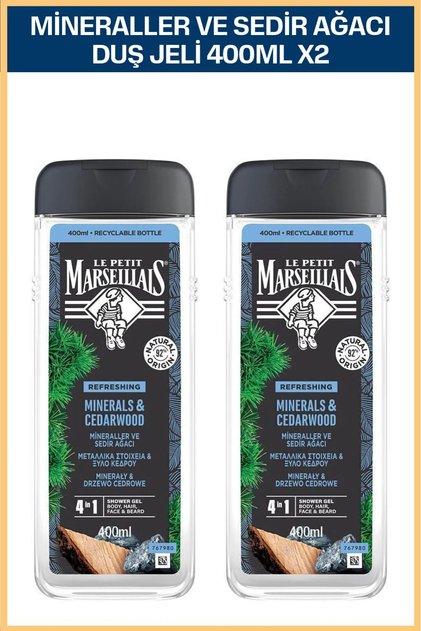 Men Mineraller ve Sedir Ağacı Duş Jeli 400 ml x2