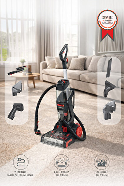 Kiwi KCC-4371 PRO Bağlanabilir Koltuk Temizleme Başlıklı Dikey